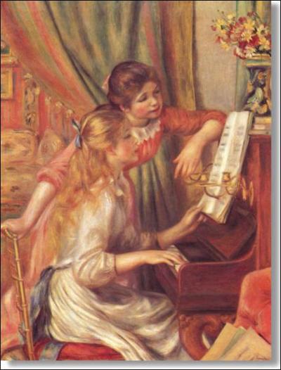 Qui a peint 'Jeunes filles au piano' ?