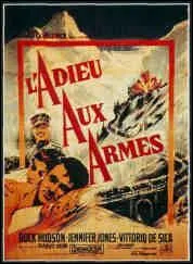 'L'adieu aux armes' est un film de Charles Vidor avec Jennifer Jones et Rock Hudson. Ce film est tir d'un roman de :