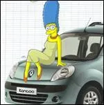 Pour quelle marque Marge pose-t-elle ?