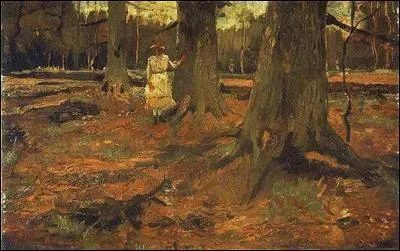 Qui a peint Femme en blanc dans le bois ?