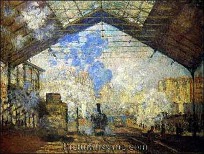 Qui a peint 'La gare St Lazare' ?