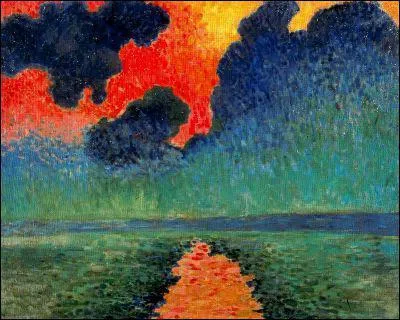 Qui a peint Reflets du soleil sur l'eau ?