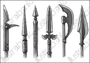 Une arme ''d'hast'' est montée sur un manche et n'est pas projetée sur l'adversaire. Quelle arme n'en fait pas partie ?