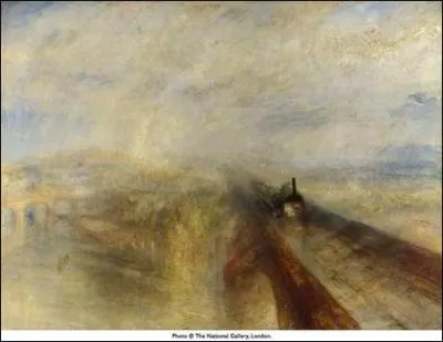Quelle est la date de ce tableau de Wiliam Turner (Pluie, Vapeur, Chemin de fer de la Great Western) ?