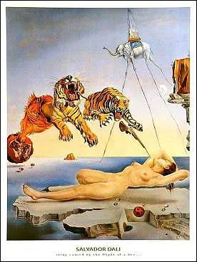 Quel artiste a peint cette oeuvre intitul ' Trois Tigres ( Deux + une moustache)' ?