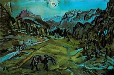 Qui a peint 'Les Alpes , paysage de nuit' ?