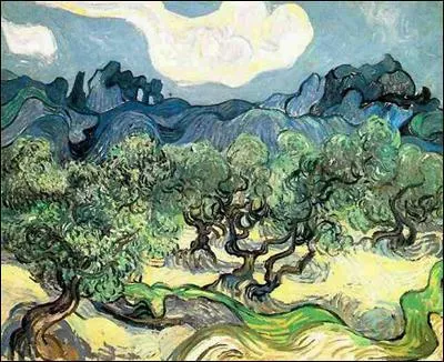 Qui a peint 'Oliviers et montagnes' ?