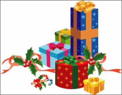 A Nol, le Pre Nol nous offre des cadeaux. Comment dit-on 'cadeau' en anglais ?