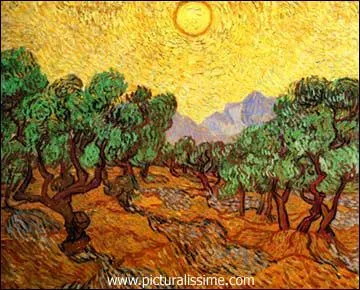 Qui a peint 'Oliviers ciel jaune et soleil' ?