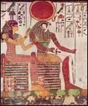 R ou R, dieu solaire de l'ancienne Egypte, tait reprsent sous la forme d'un homme  tte de lion.