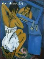 Quel peintre a ralis 'Femme devant son miroir' ?