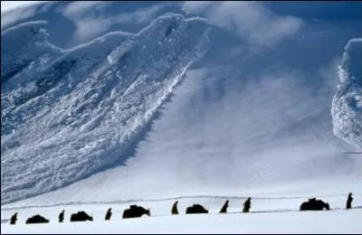Dans les hautes montagnes du Npal, dans le Dolpo, deux caravanes de nomades du sel partent vendre leur sel :