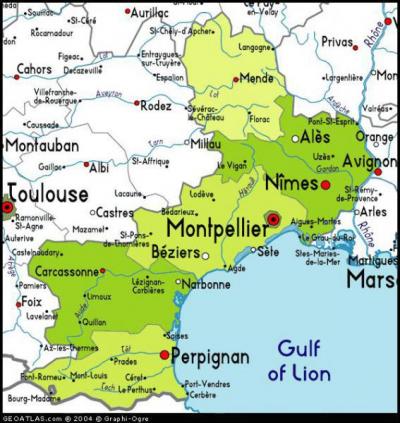 Capitale de la rgion Languedoc-Roussillon, Montpellier est le chef-lieu :