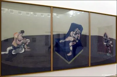 Qui a peint Trois personnages dans une pice ?