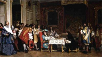 Ce tableau de Jean-Lon Grme reprsente Louis XIV et :