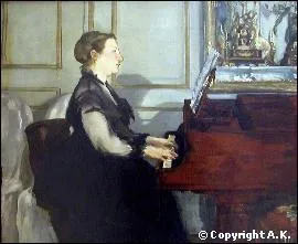 Qui a reprsent sa femme au piano ?