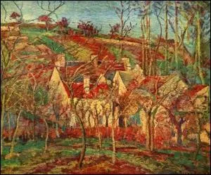 Quel peintre impressionniste a ralis 'Toits rouges, coins d'un village, hiver' ?