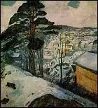 Quel peintre symboliste a ralis 'Hiver  Kragero' ?