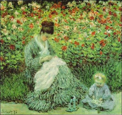 Qui a peint Camille et son fils dans le jardin d'Argenteuil ?