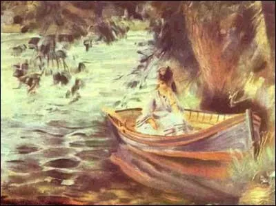 Qui a peint 'Femme dans un bateau' ?