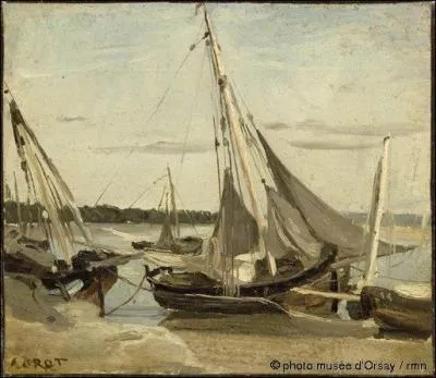 Qui a peint 'Trouville, bateaux de pche chous dans le chenal' ?