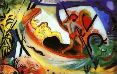 Quel peintre allemand a ralis '3 jeunes filles dans une barque' ?