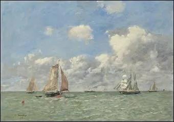 Qui a peint 'Barques de pche au large' ?