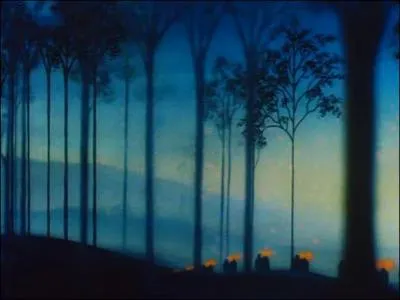 Sur quel morceau de Schubert se termine cette squence, qui nous montre une procession de flambeaux traversant un pont puis pntrant dans une fort ?