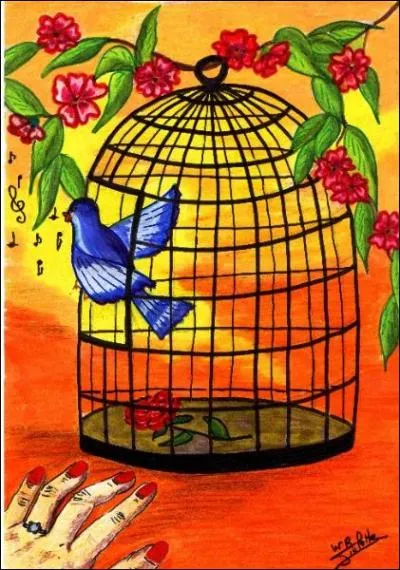 Le portrait d'un oiseau.