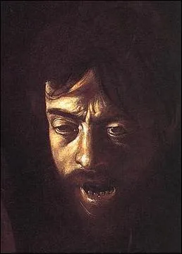 Voici mon autoportrait. C'est en mme temps la tte coupe de Goliath, car j'adore les scnes sanglantes !