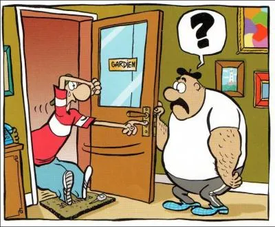 Comment s'appelle le gardien de l'immeuble o Parker & Badger rsident ?