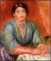 Qui a peint Femme assise dans une robe bleue ?