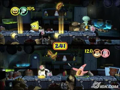 Quel est le meilleur score possible  chaque mini jeu de Bob l'ponge silence on tourne ?