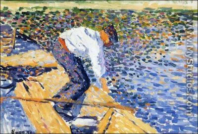 Qui a peint 'Le pcheur de vers de vase' ?