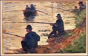 Qui a peint 'Les pcheurs  la ligne' ?