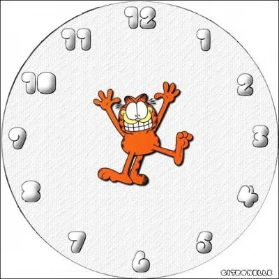 Pendant combien de temps Garfield ne doit pas manger sur un dfi lancer par Nermal ? ( dans un pisode )