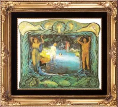 Qui a peint Baigneuses dans un paysage idylique ?