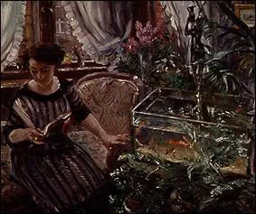 Quel peintre allemand a ralis ' Femme lisant au bassin des poissons' ?