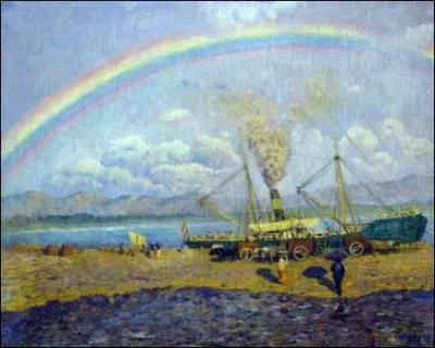Qui a peint le tableau nommé : "Arc-en-ciel sur la plage" ?