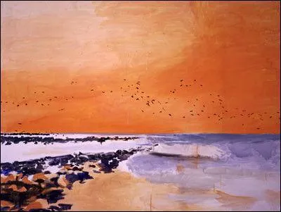 Qui a peint Vol de mouettes ciel orange ?