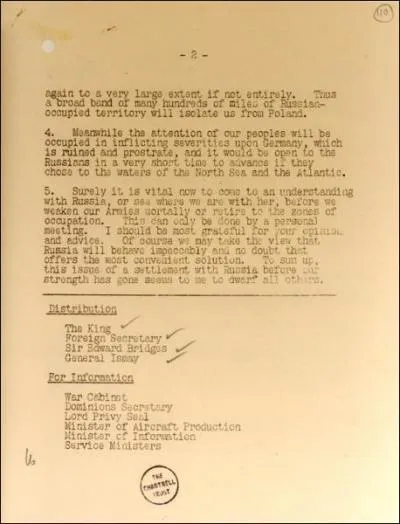 Quand W. Churchill dnona-t-il le 'Rideau de fer' dans un tlgramme envoy au prsident Truman ?