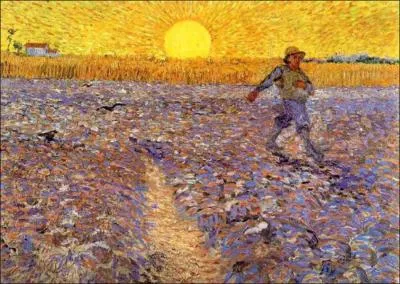 Le semeur au soleil couchant