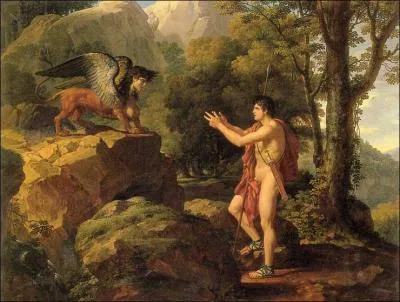 Dans la mythologie grecque, qui russit  rsoudre l'nigme pose par le Sphinx, crature aile possdant un corps de lion surmont d'une tte et d'un buste de femme ?