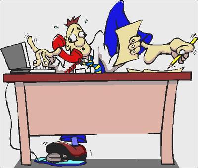 Cet homme est dbord. Il...