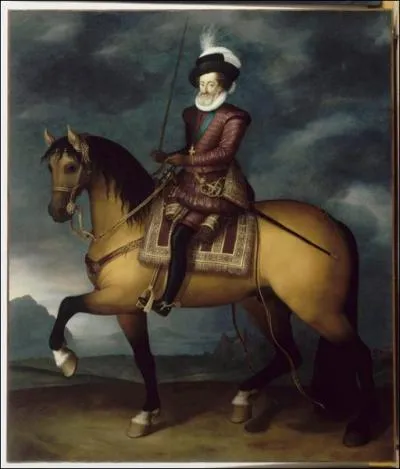 Quel roi, dont on vient de retrouver le crne, est reprsent ici dans un portrait questre par Guillaume Heaulme ?