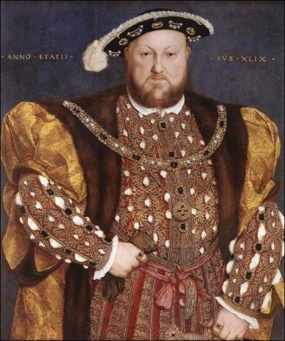 Quel roi, clbre pour ses nombreuses pouses, est peint ici par Hans Holbein ?