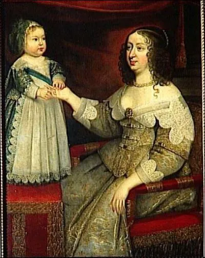 Quelle reine, mre du roi Soleil, est peinte ici avec son fils ?