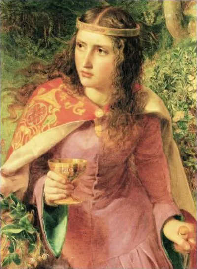 Qui est cette reine, de France puis d'Angleterre, peinte par le prraphalite Frederick Sandys ?