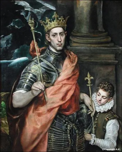 Quel roi, pieux mais hostile au judasme, est reprsent ici par Le Greco ?