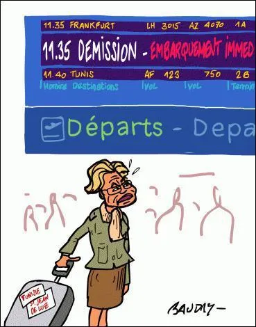 D'accord, MAM est partie prendre le soleil en Tunisie alors que la rvolution clatait, mais aprs tout, 'quand je suis en vacances... ' :